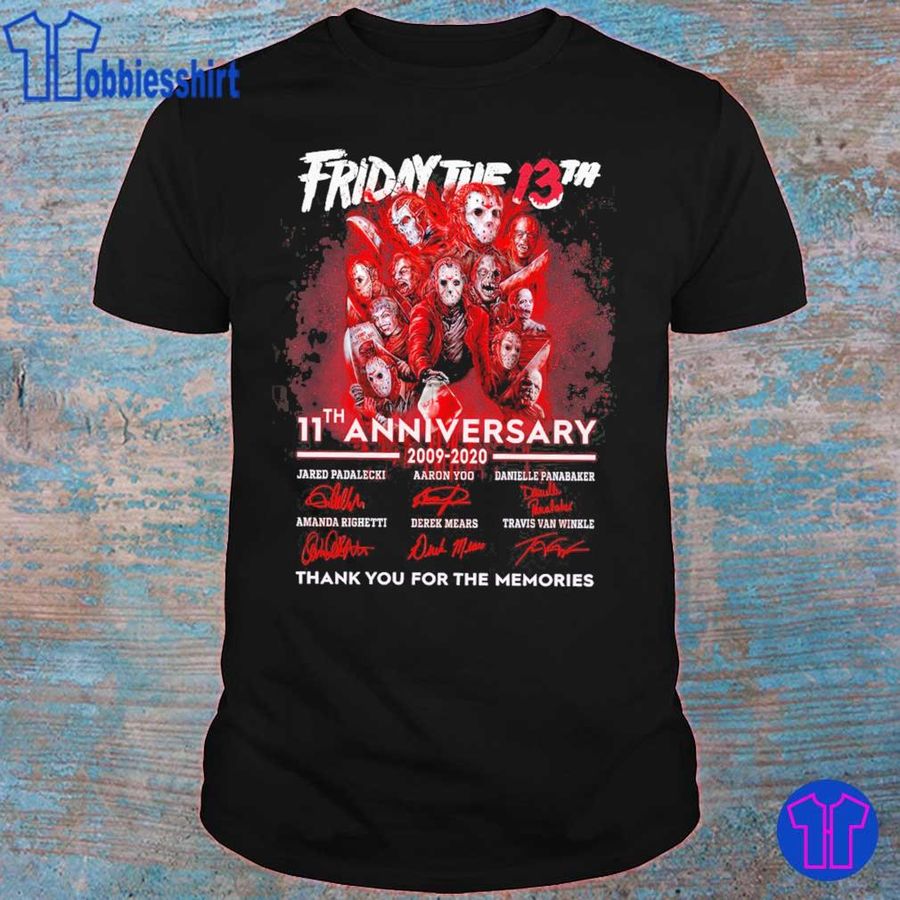 Horror Movie Character Friday The 13TH 11TH Anniversary 2009 2020 Signatures Shirt