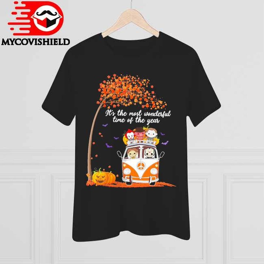 Horror Movie Characters Chibi Driver Car It'S The Most Wonderful Time Of The Year Halloween Shirt