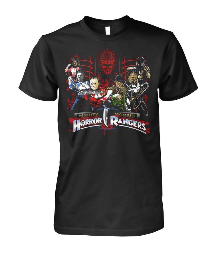 Horror Movie Characters Mighty Morbid Horror Rangers Shirt