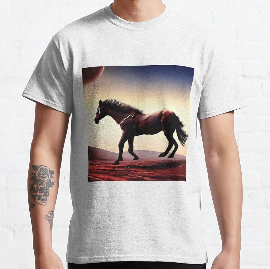 Horse on Mars Graphic Classic T-Shirt
