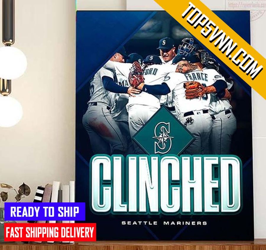 HOT NEW Seattle Mariners Clinched 2022 MLB Postseason Bound Fans Poster Canvas