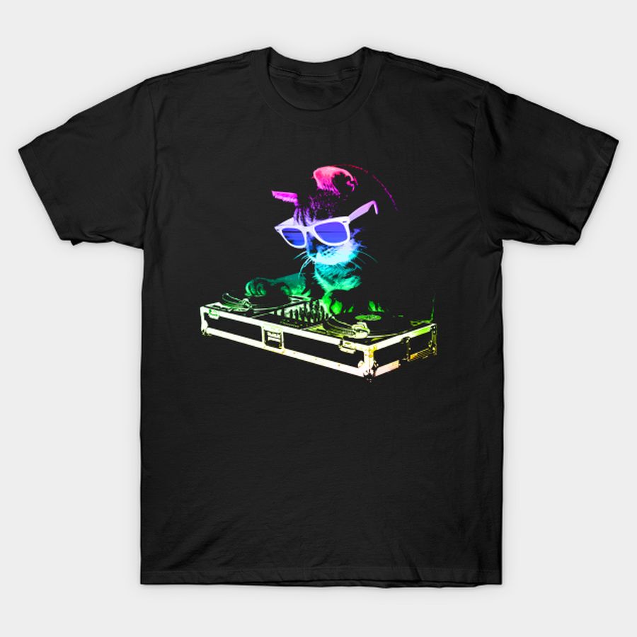 HOUSE CAT (Rainbow DJ Kitty) T Shirt, Hoodie, Sweatshirt, Long Sleeve