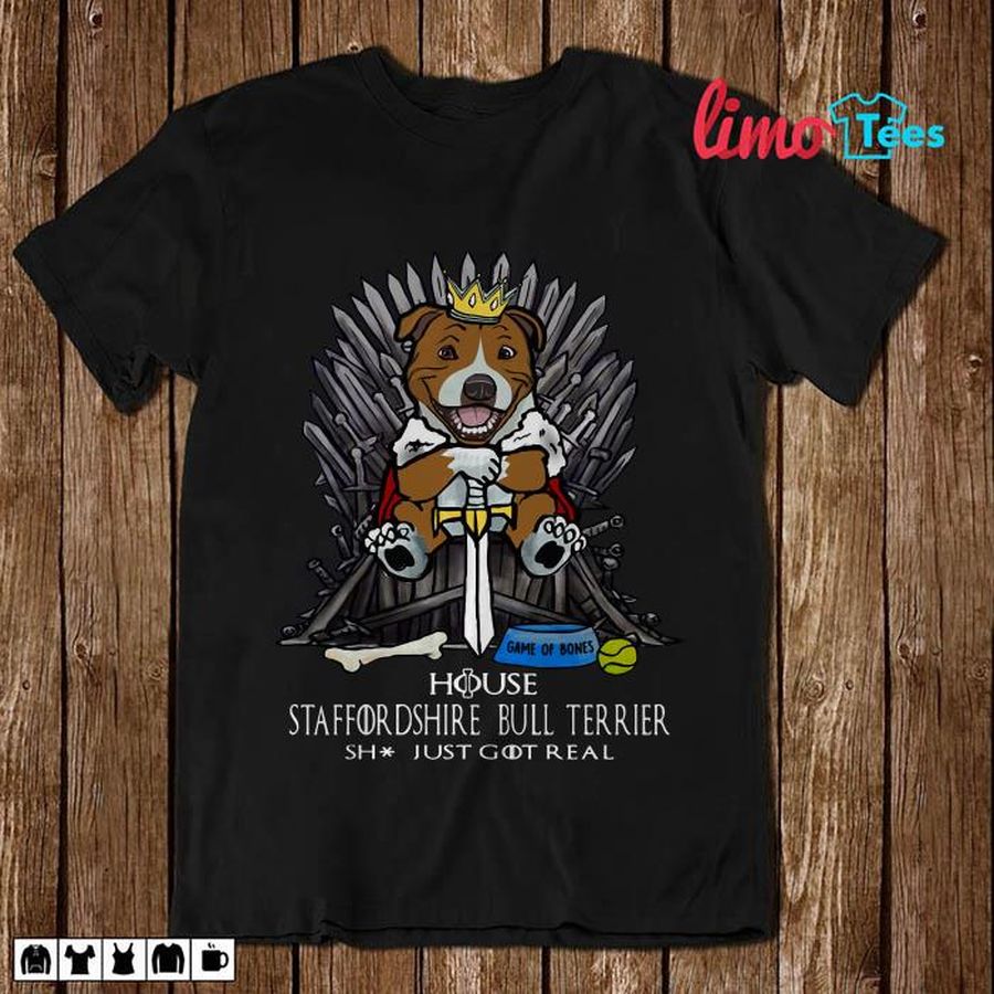 House Staffordshire Bull Terrier Game Of Thrones T Shirt