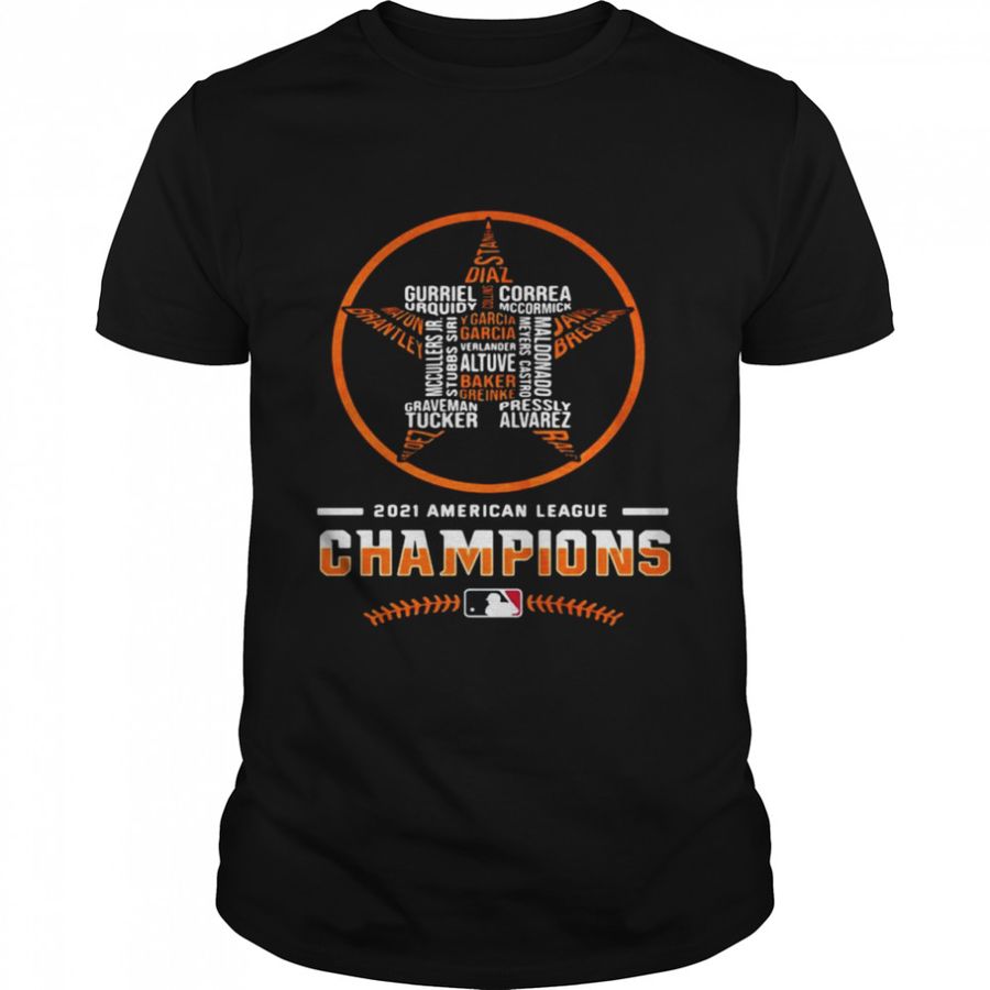 Houston Astros Star 2021 American League Champions Shirt