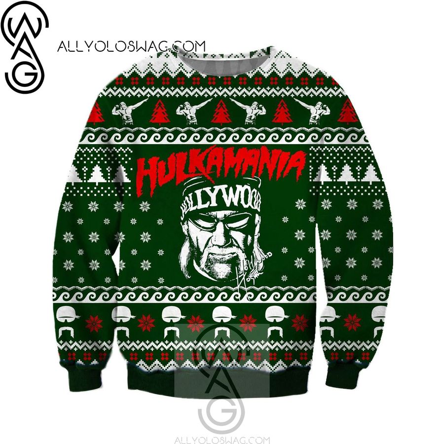 Hulkamania Hulk Hogan Knitting Pattern Ugly Christmas Sweater