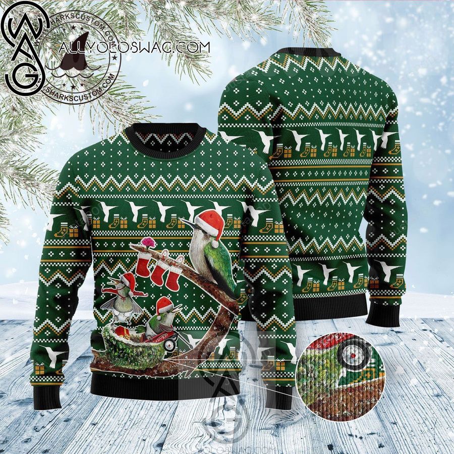 Hummingbird Family Xmas Christmas Knitting Pattern Ugly Christmas Sweater