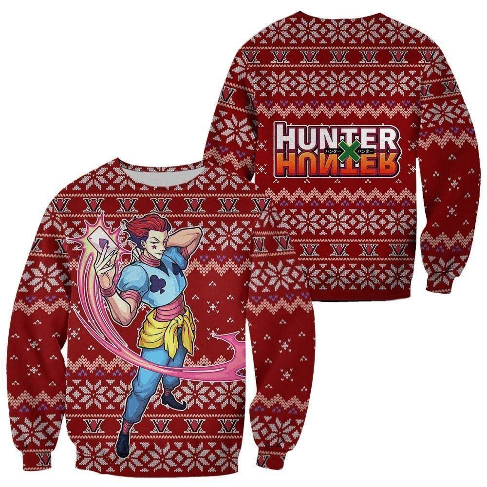 Hunter X Hunter Anime Hisoka 2 Ugly Sweater, Hunter X Hunter Anime Gift Fan Ugly Sweater.png