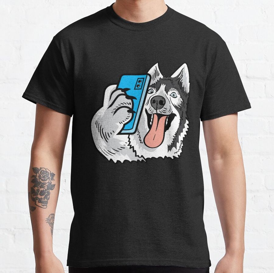 Husky Selfie Photographer Gift Classic T-Shirt