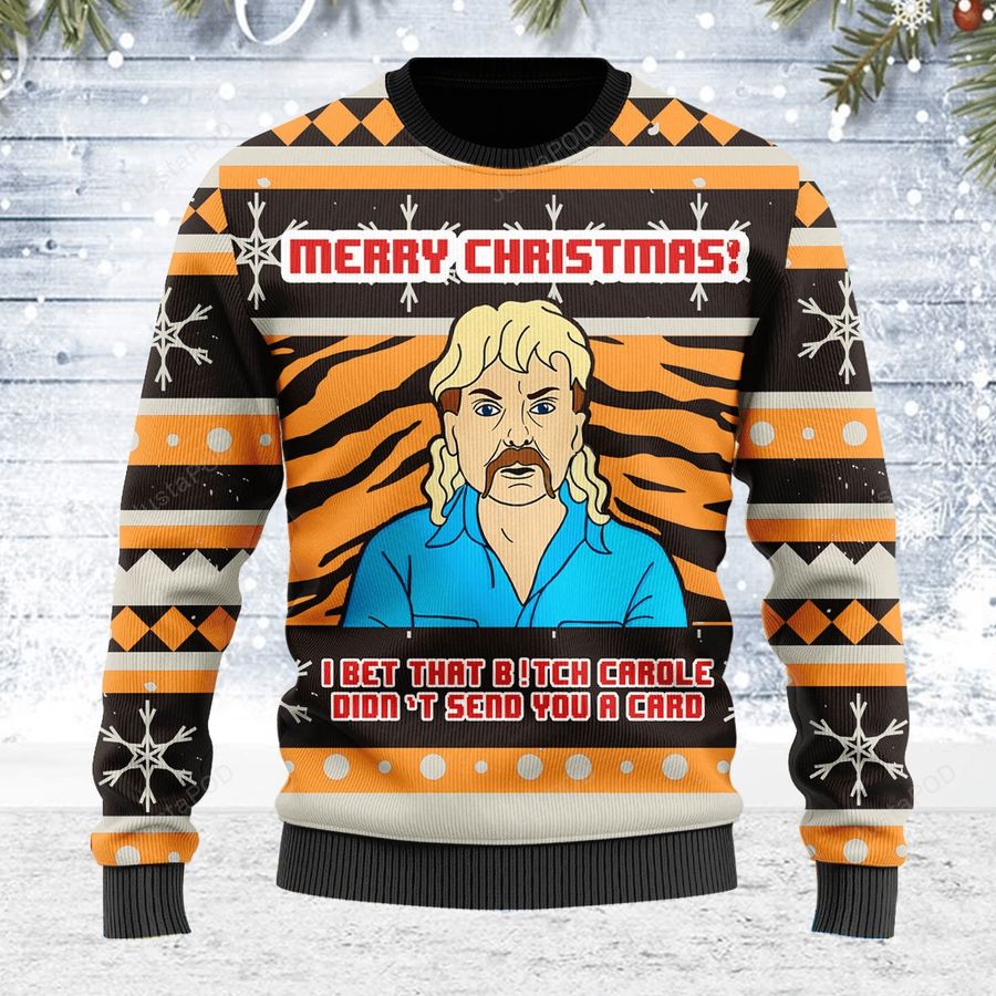 I Bet That B!tch Didn’t Send You A Card Ugly Christmas Sweater, All Over Print Sweatshirt, Ugly Sweater, Christmas Sweaters, Hoodie, Sweater