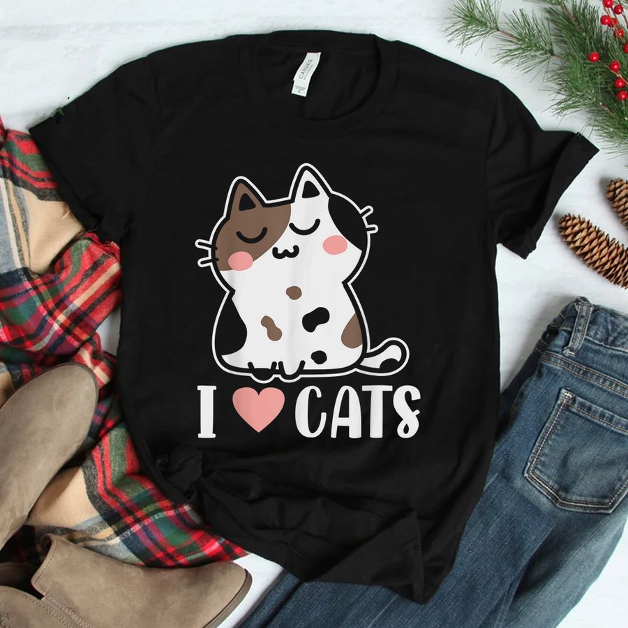 I Heart Love Cats Cat Lady Dad Kitten Shirt