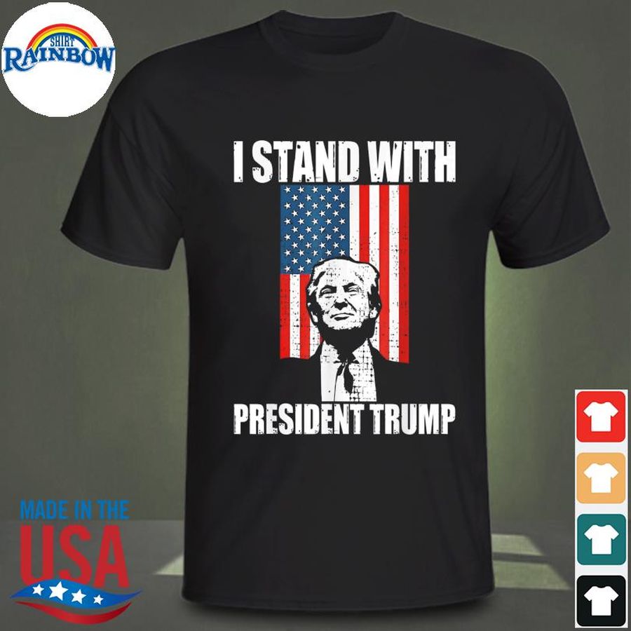 I stand with president Trump mar-a-lago Trump support American flag shirt