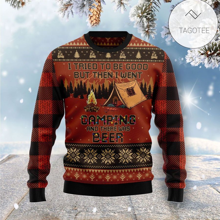 I Tried To Be Good But Then I Went Camping Ugly Sweater