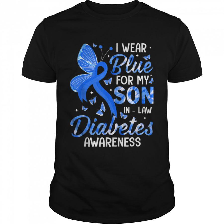 I Wear Blue For Son In Law Diabetes Awareness Family Kids T-Shirt B09JSPZH6S