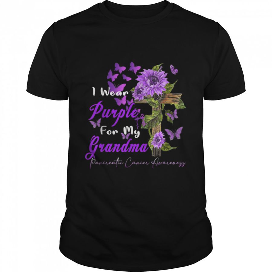 I wear Purple for my Grandma Pancreatic Cancer Awareness T-Shirt B09JW24LVT