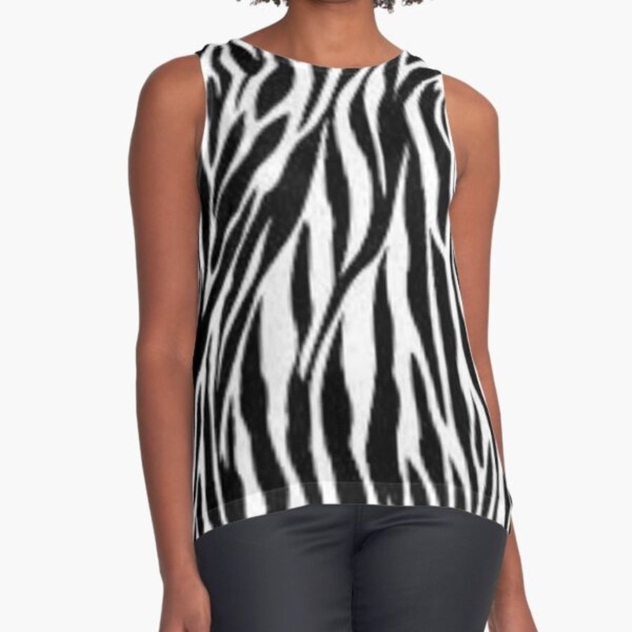If a girl or boy likes zebra print, she or boys how to live life to the life fullest Sleeveless Top