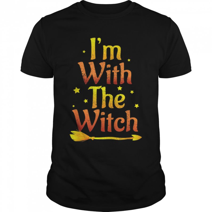 I'm With The Witch Halloween Couple Matching Costume Shirt