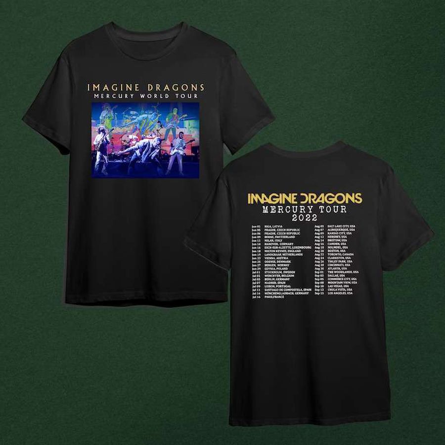 Imagine Dragon 2022 Mercury Tour Concert Band T-Shirt