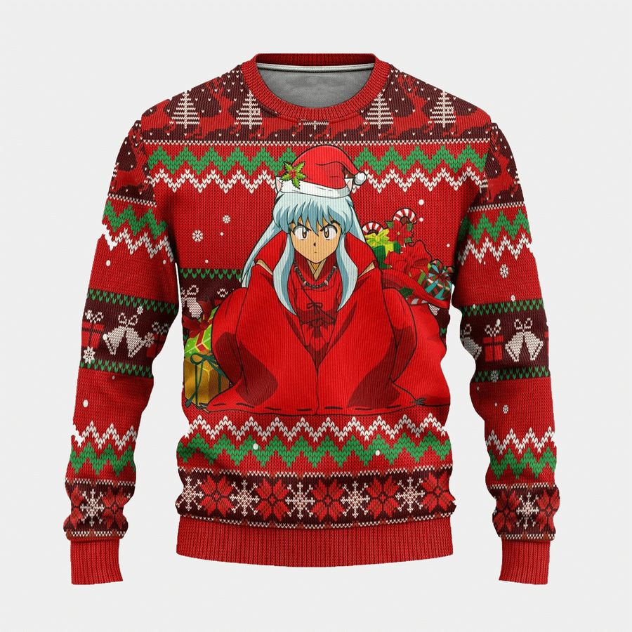 Inuyasha Anime 7 Ugly Sweater Gifts, Inuyasha Anime Gift Fan Ugly Sweater