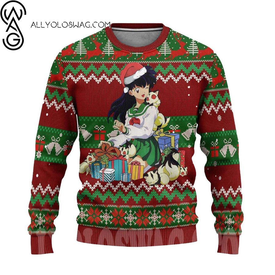 Inuyasha Anime Kagome Ugly Christmas Sweater