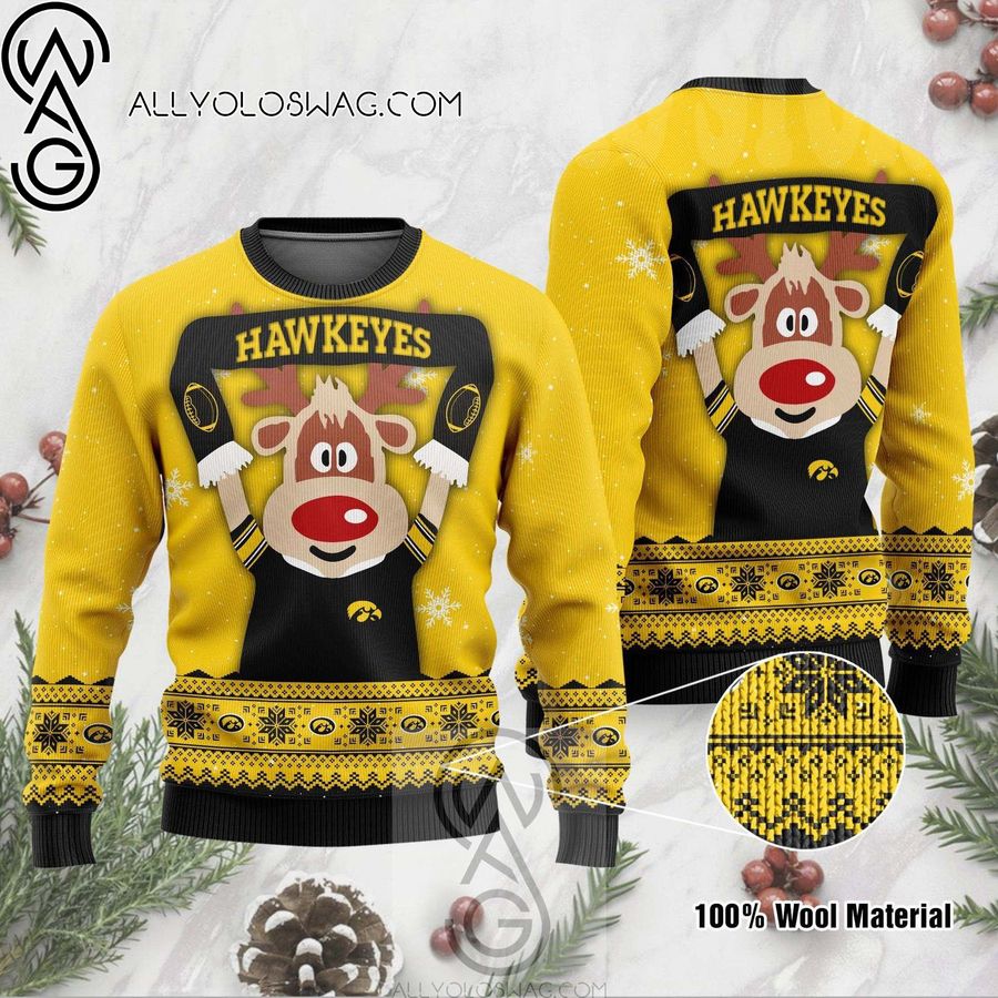 Iowa State Cyclones Reindeer Knitting Pattern Ugly Christmas Sweater