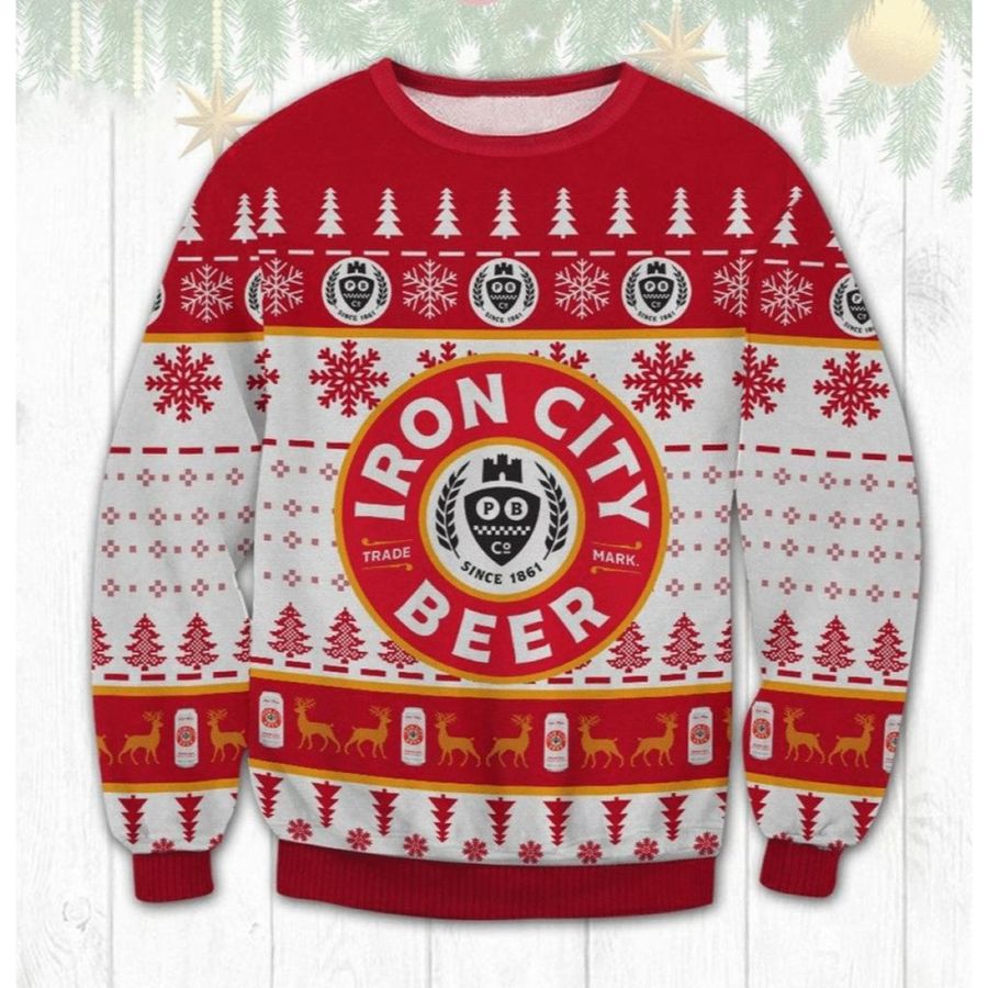 Iron City Beer -  Iron City Beer Gift Fan Ugly Sweater