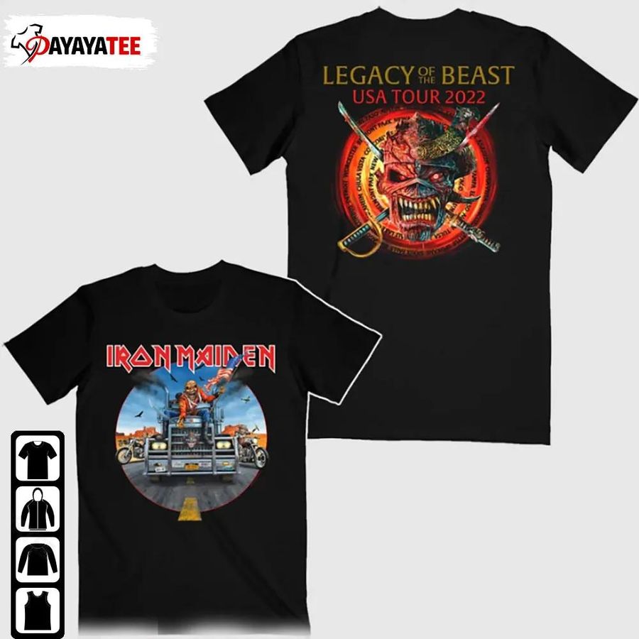 Iron Maiden Legacy Of The Beast World Tour 2022 Shirt So Cool Graphic Unisex Gifts