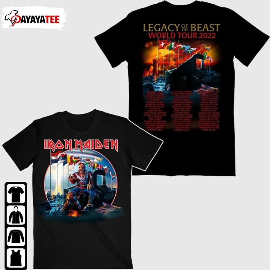 Iron Maiden Legacy Of The Beast World Tour 2022 Shirt Unisex Gift For Lovers