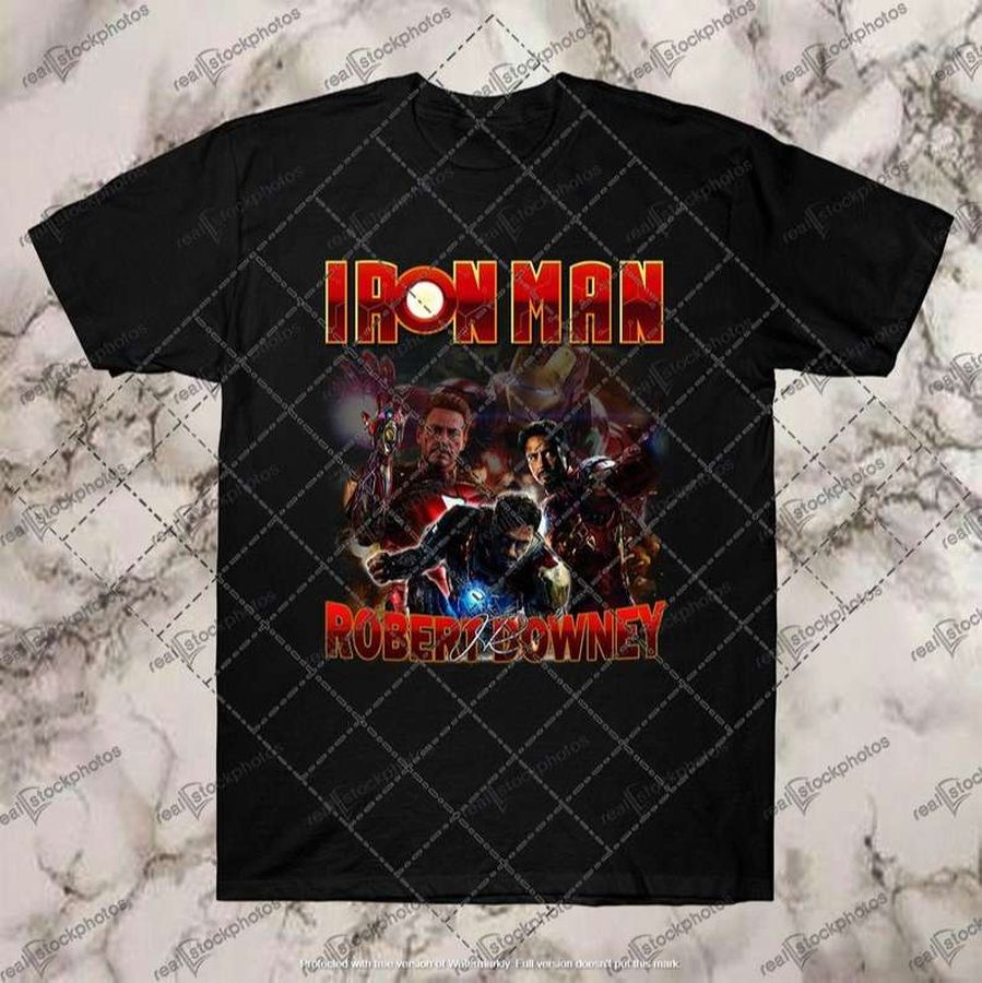 Iron Man Black T Shirt Tony Stark