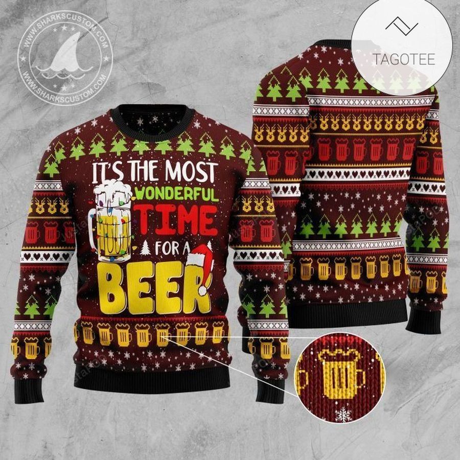 It is  The Most Wonderful Time For A Beer For Men Ugly Sweater