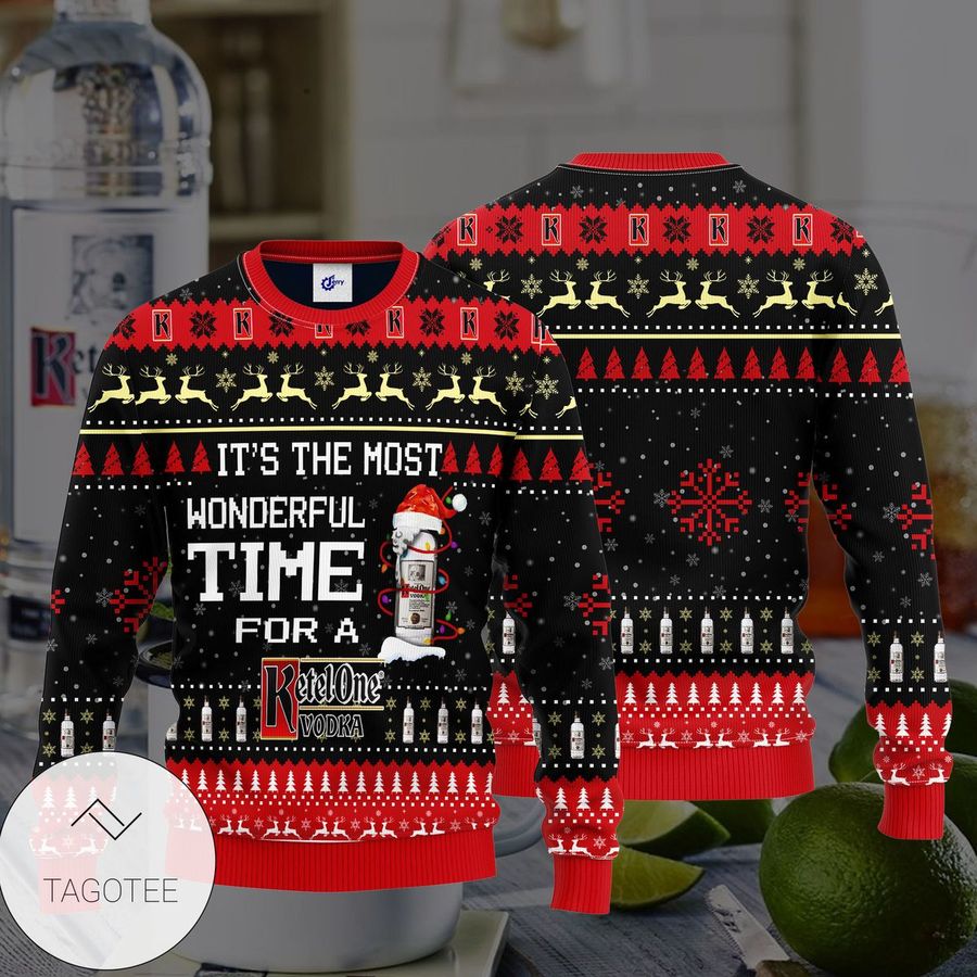 It is  The Most Wonderful Time For A Ketel One Knitted Ugly Sweater