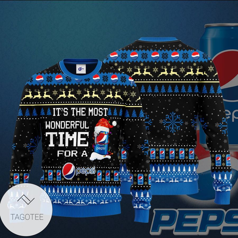 It is  The Most Wonderful Time For A Pepsi Knitted Ugly Sweater