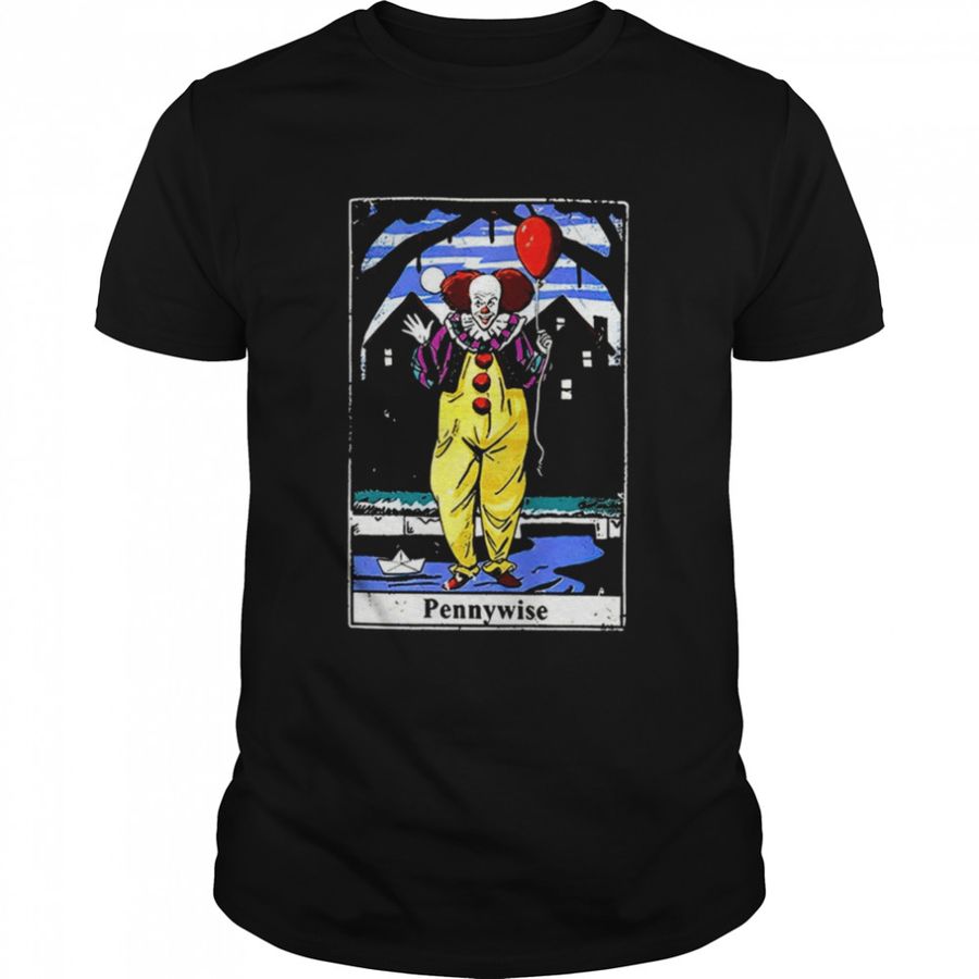 It Pennywise Stephen Kings Tarot Card Scary Movie shirt