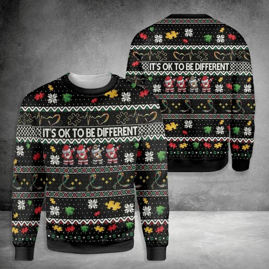 Its Ok To Be Different Autism Ugly Sweater