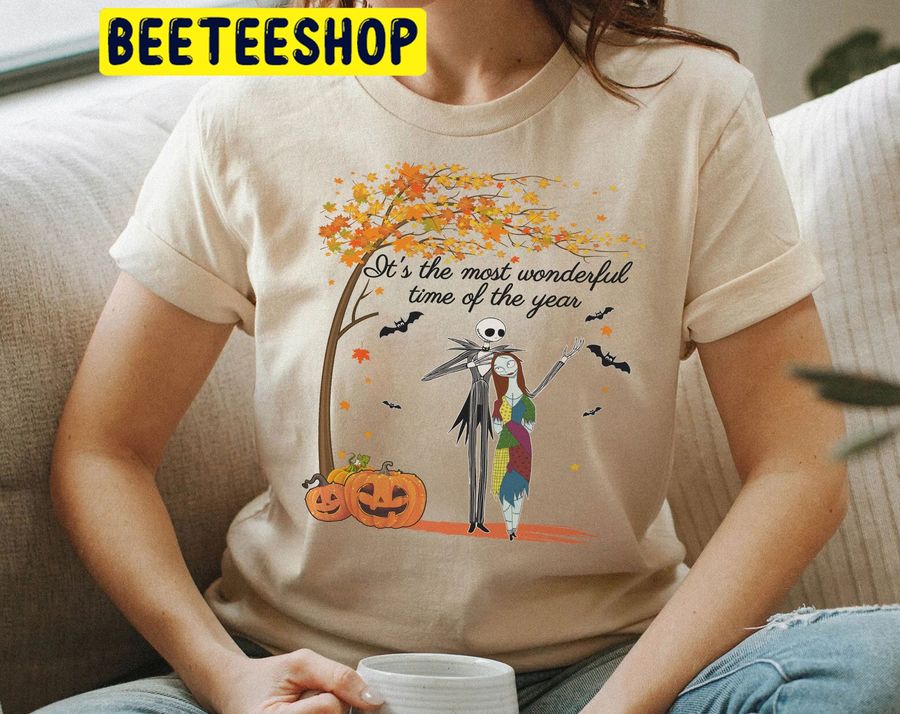 It's The Most Wonderful Time Of The Year Jack And Sally Halloween Trending Unisex Shirt