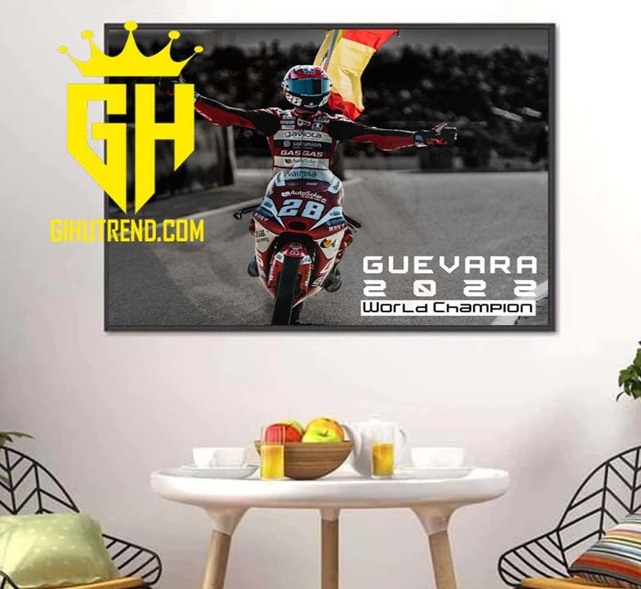 Izan Guevara Won Moto3 World Champion 2022 Poster Canvas