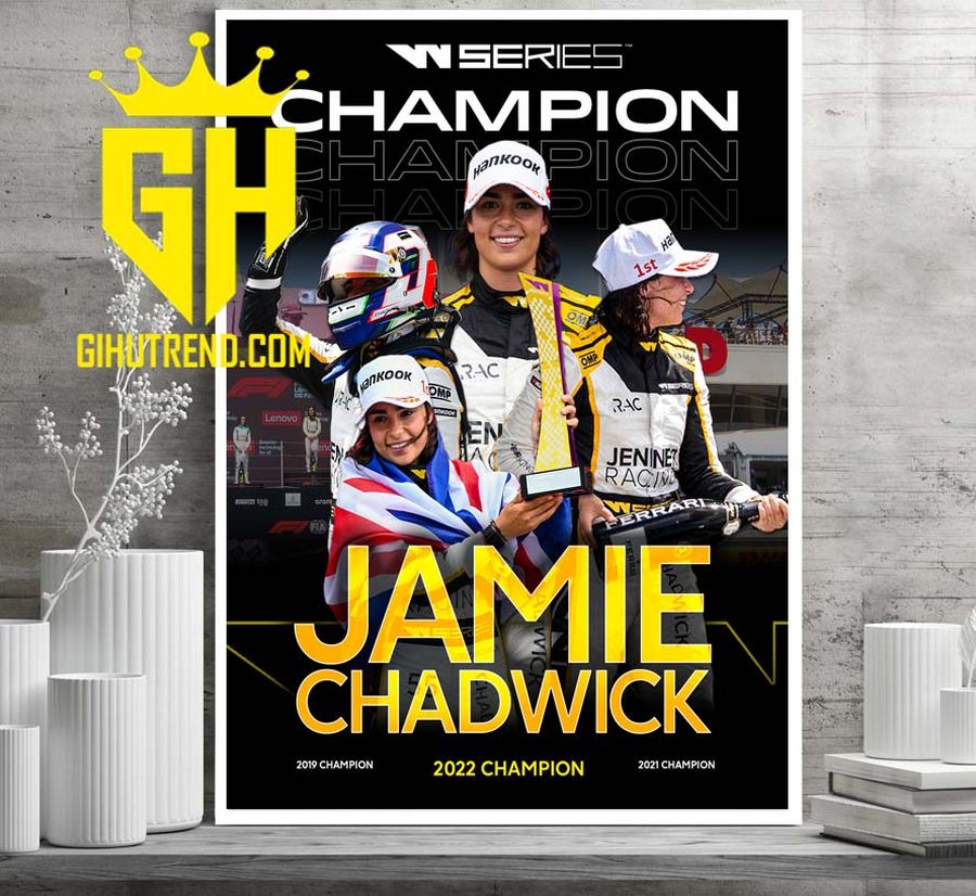 Jamie Chadwick Champion 2022 3 X W Series Poster Canvas