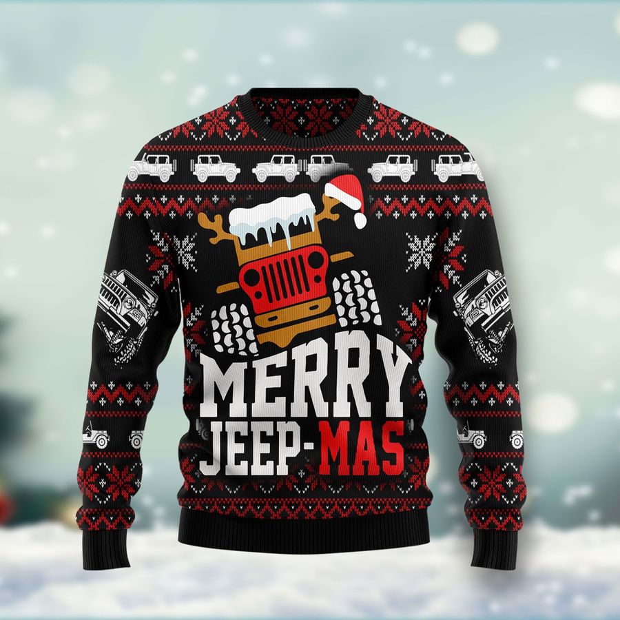 Jeep Mas Christmas Ugly Sweater