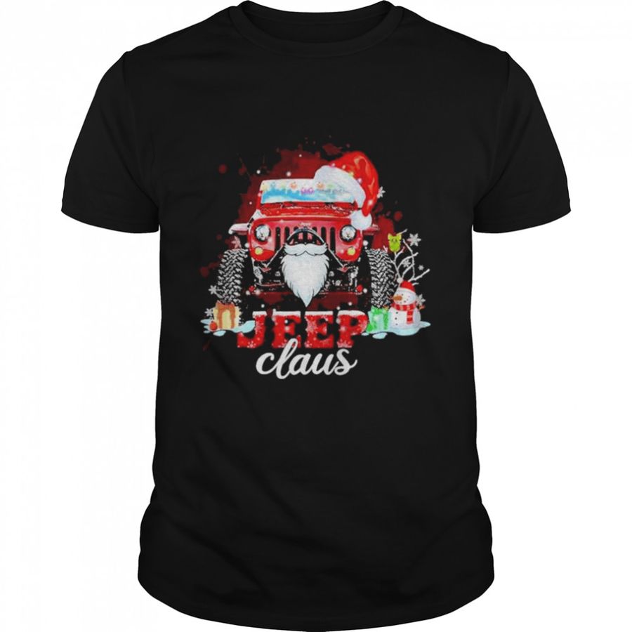 Jeep Santa Hat Claus Merry Christmas Shirt