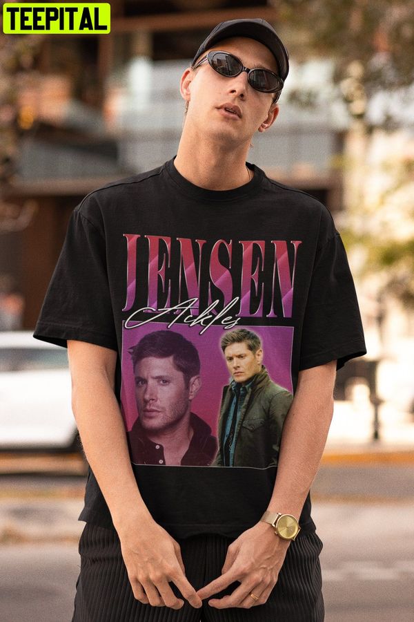 Jensen Ackles Supernatural Dean Winchester Retro Design T Shirt