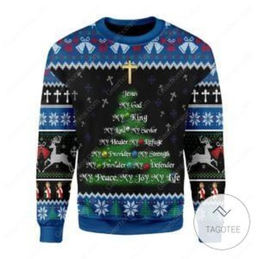 Jesus Christmas Tree Ugly Sweater