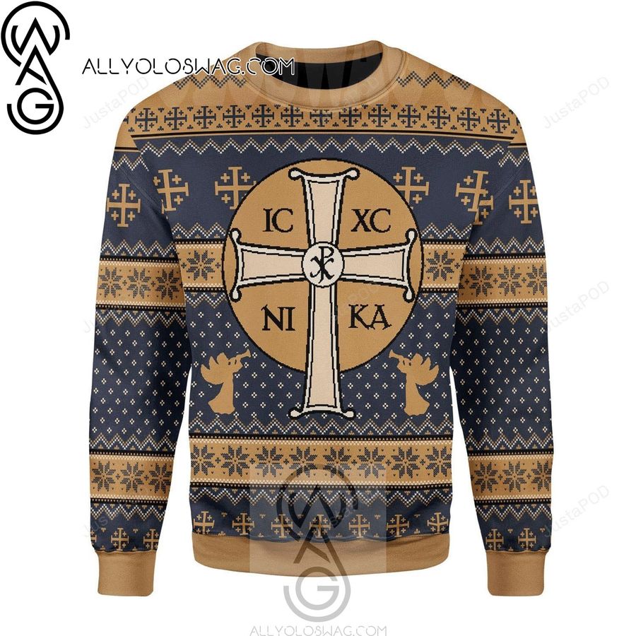 Jesus IC XC Knitting Pattern Ugly Christmas Sweater