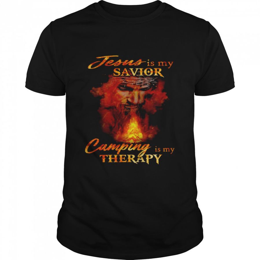 Jesus Is My Savior Camping Is My Therapy Shirt