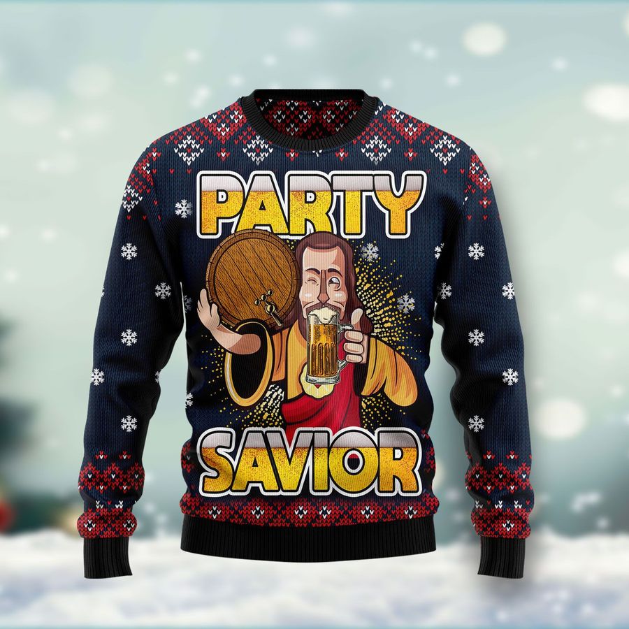 Jesus Party Savior Ugly Sweater