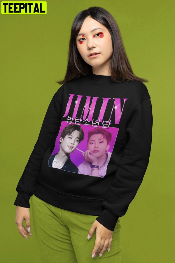 Jimin Korean Music Group Boyband Bts Bangtan Retro Design Sweatshirt