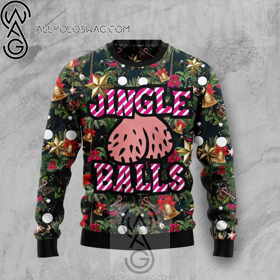 Jingle Balls Christmas Knitting Pattern Ugly Christmas Sweater