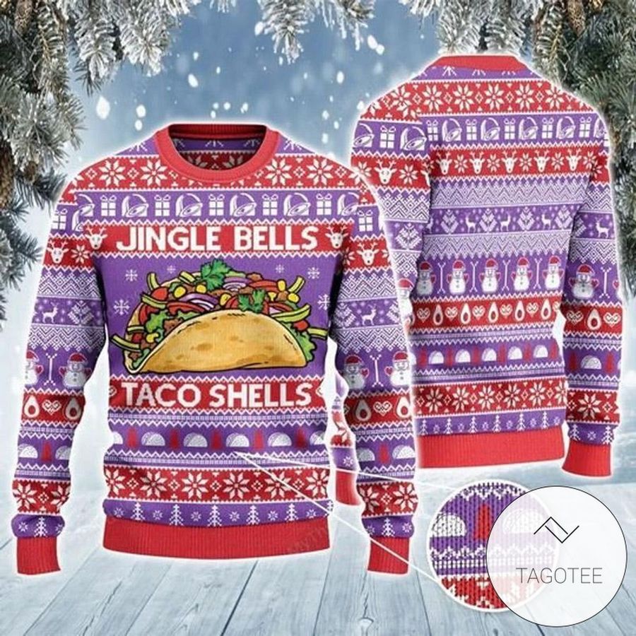 Jingle Bells Taco Shells Christmas Holiday Ugly Sweater