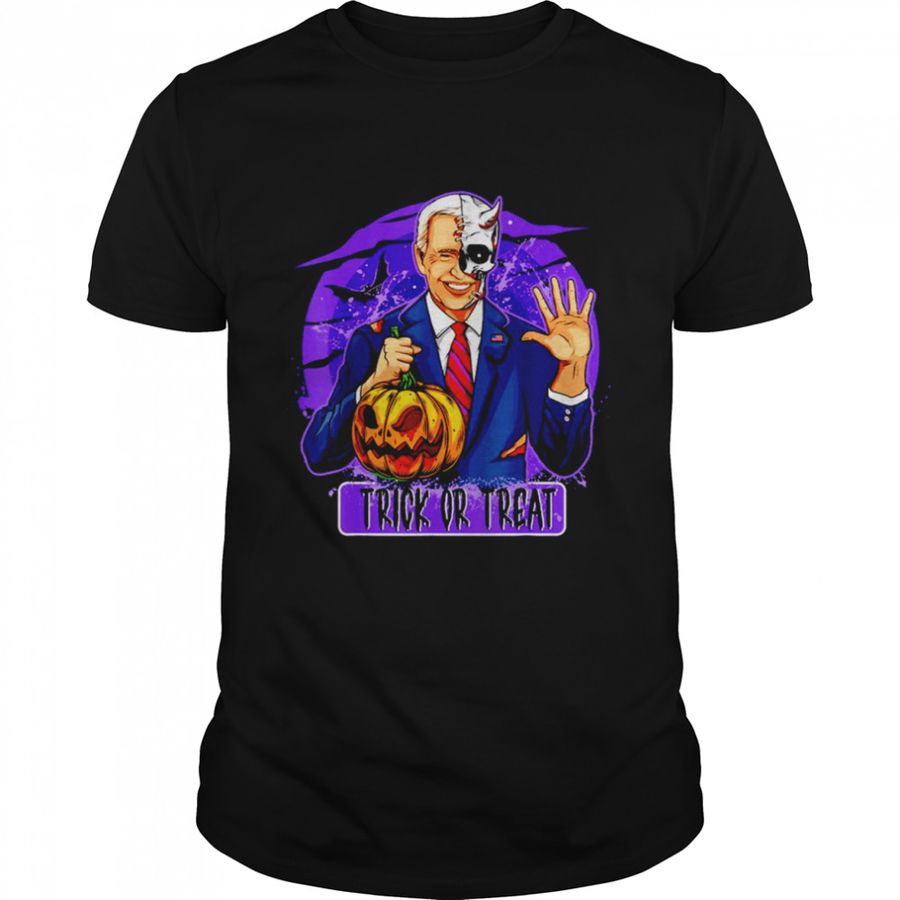Joe Biden Hold Pumpkin Trick Or Treat Halloween T Shirt