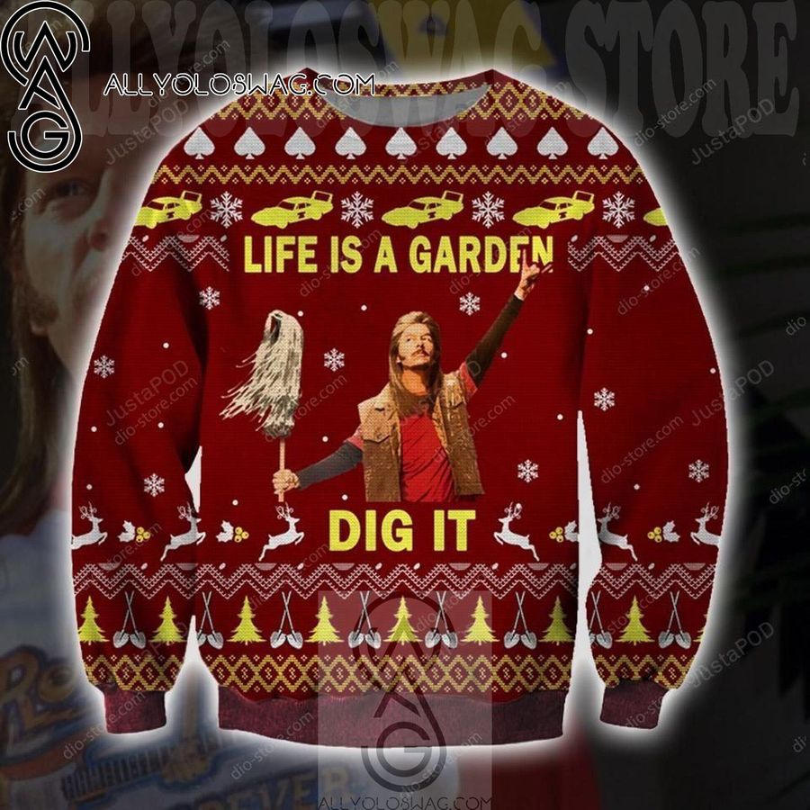 Joe Dirt Life Is A Garden Dig It Knitting Pattern Ugly Christmas Sweater