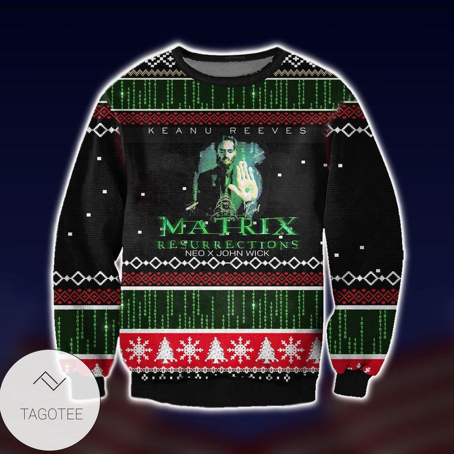 John Wick X Neo Matrix Ugly Sweater