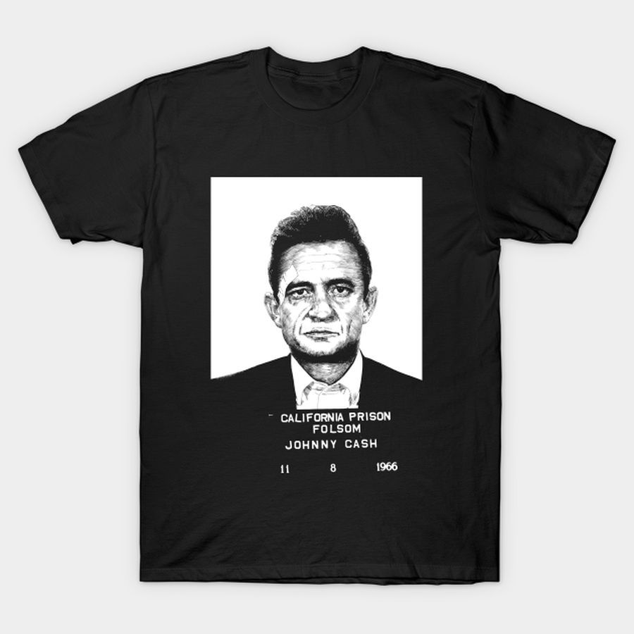 Johnny Cash Mugshot Black Ver. T Shirt, Hoodie, Sweatshirt, Long Sleeve